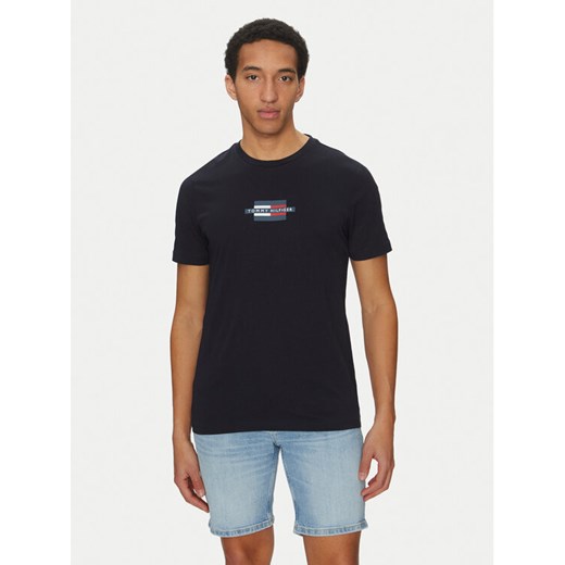 Tommy Hilfiger T-Shirt Flag Box MW0MW38636 Granatowy Regular Fit ze sklepu MODIVO w kategorii T-shirty męskie - zdjęcie 182688698