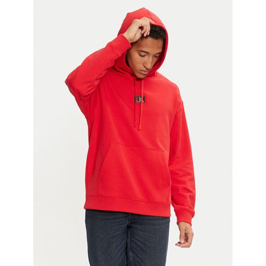 Hugo Bluza Dugojellow 50524318 Czerwony Regular Fit ze sklepu MODIVO w kategorii Bluzy męskie - zdjęcie 182688808