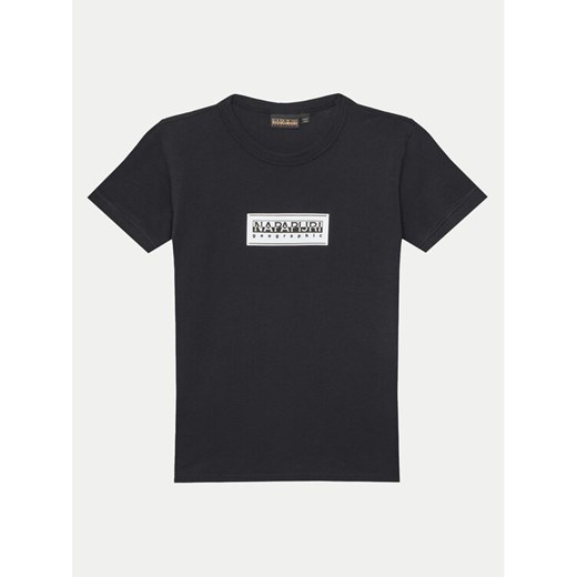 Napapijri T-Shirt Chamois NP0A4ILE S Czarny Regular Fit ze sklepu MODIVO w kategorii T-shirty chłopięce - zdjęcie 182688837