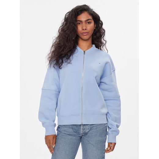 Tommy Jeans Bluza Tjw Zip Thru Bomber DW0DW17957 Błękitny Regular Fit ze sklepu MODIVO w kategorii Bluzy damskie - zdjęcie 182688838