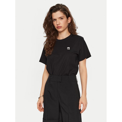 KARL LAGERFELD T-Shirt A1W17025 Czarny Relaxed Fit ze sklepu MODIVO w kategorii Bluzki damskie - zdjęcie 182688845