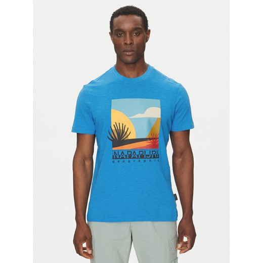Napapijri T-Shirt S-Arbia NP0A4IE3 Niebieski Regular Fit ze sklepu MODIVO w kategorii T-shirty męskie - zdjęcie 182688877
