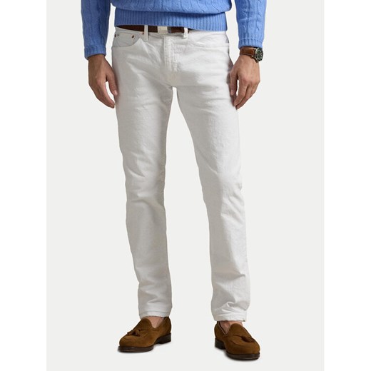 Polo Ralph Lauren Jeansy 710956083002 Biały Slim Fit ze sklepu MODIVO w kategorii Jeansy męskie - zdjęcie 182688986