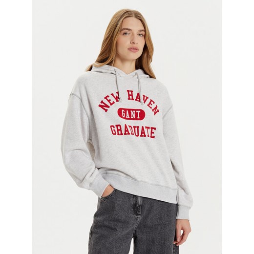Gant Bluza 4201250 Szary Regular Fit ze sklepu MODIVO w kategorii Bluzy damskie - zdjęcie 182688999