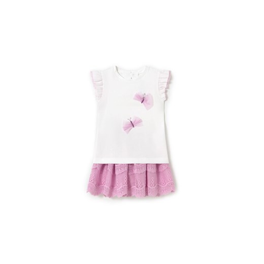 Mayoral Komplet t-shirt i spódniczka 1929 Różowy Regular Fit ze sklepu MODIVO w kategorii Komplety niemowlęce - zdjęcie 182689056