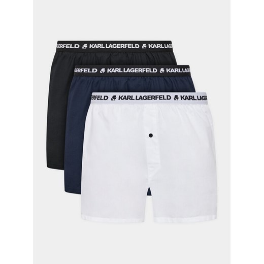 KARL LAGERFELD Komplet 3 par bokserek Woven 221M2134 Kolorowy ze sklepu MODIVO w kategorii Majtki męskie - zdjęcie 182689108