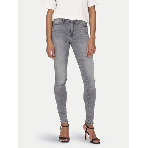 ONLY Jeansy Power 15231450 Szary Skinny Fit ze sklepu MODIVO w kategorii Jeansy damskie - zdjęcie 182689177
