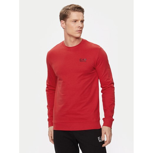 EA7 Emporio Armani Bluza 8NPM52 PJ05Z 1461 Czerwony Regular Fit ze sklepu MODIVO w kategorii Bluzy męskie - zdjęcie 182689186