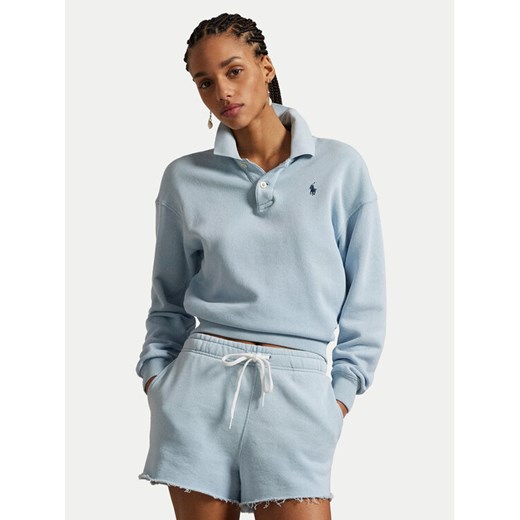 Polo Ralph Lauren Bluza 211965097003 Błękitny Relaxed Fit ze sklepu MODIVO w kategorii Bluzy damskie - zdjęcie 182689308