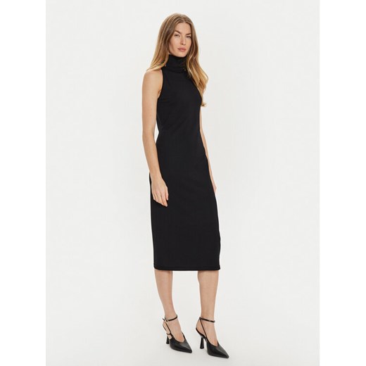 TWINSET Sukienka dzianinowa 242TF3030 Czarny Slim Fit ze sklepu MODIVO w kategorii Sukienki - zdjęcie 182689375