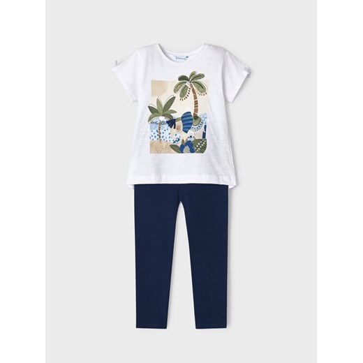 Mayoral Komplet t-shirt i legginsy 3783 Granatowy ze sklepu MODIVO w kategorii Komplety dziewczęce - zdjęcie 182689497