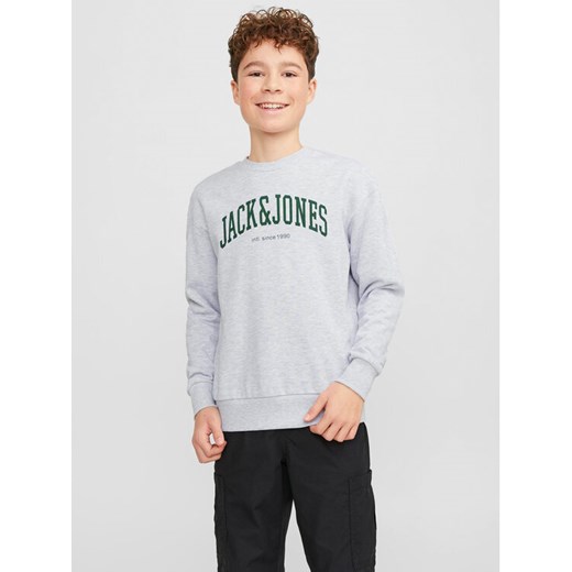 Jack&Jones Junior Bluza Josh 12249347 Biały Regular Fit ze sklepu MODIVO w kategorii Bluzy chłopięce - zdjęcie 182689575