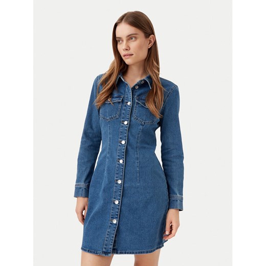 ONLY Sukienka jeansowa Believe 15326613 Niebieski Slim Fit ze sklepu MODIVO w kategorii Sukienki - zdjęcie 182689588