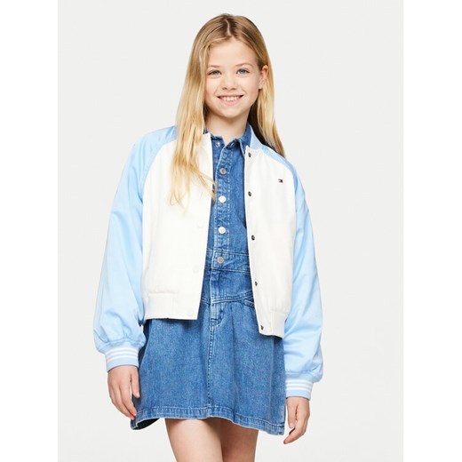 Tommy Hilfiger Kurtka bomber Varsity KG0KG08054 Niebieski Regular Fit ze sklepu MODIVO w kategorii Kurtki dziewczęce - zdjęcie 182689657