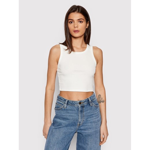 JJXX Top Fallon 12200401 Biały Slim Fit ze sklepu MODIVO w kategorii Bluzki damskie - zdjęcie 182689666