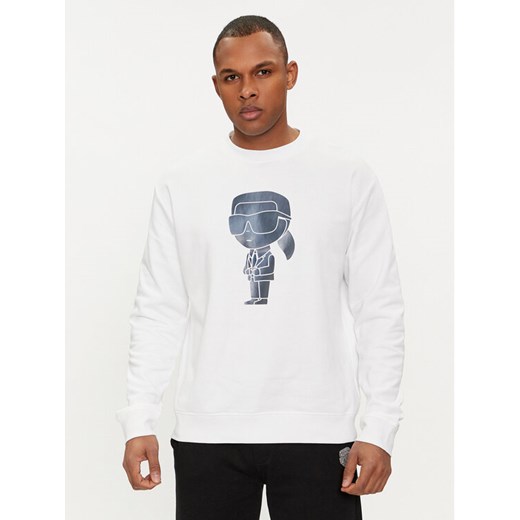 KARL LAGERFELD Bluza 705428 542941 Biały Regular Fit ze sklepu MODIVO w kategorii Bluzy męskie - zdjęcie 182689689