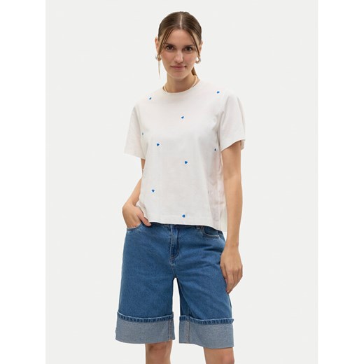 Vero Moda T-Shirt Solvei 10325318 Biały Regular Fit ze sklepu MODIVO w kategorii Bluzki damskie - zdjęcie 182689706