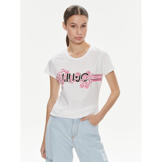 Liu Jo T-Shirt MA4340 JS923 Biały Regular Fit ze sklepu MODIVO w kategorii Bluzki damskie - zdjęcie 182689718