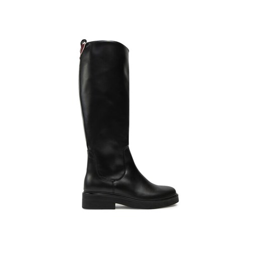 Tommy Hilfiger Kozaki Premium Leather Long Boot FW0FW08180 Czarny ze sklepu MODIVO w kategorii Kozaki damskie - zdjęcie 182689769