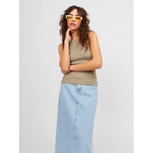 JJXX Top 12224661 Beżowy Rib Fit ze sklepu MODIVO w kategorii Bluzki damskie - zdjęcie 182689786
