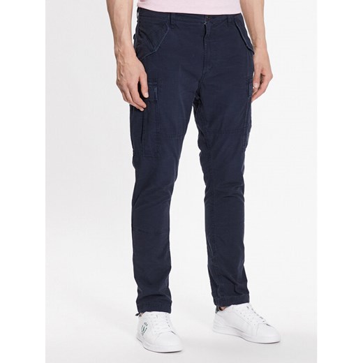 Polo Ralph Lauren Spodnie materiałowe 710877831003 Granatowy Slim Fit ze sklepu MODIVO w kategorii Spodnie męskie - zdjęcie 182689817
