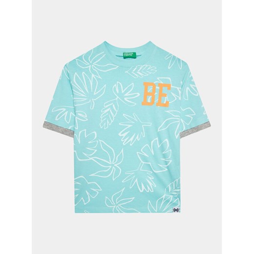 United Colors Of Benetton T-Shirt 34D3C10BM Niebieski Regular Fit ze sklepu MODIVO w kategorii T-shirty chłopięce - zdjęcie 182689858