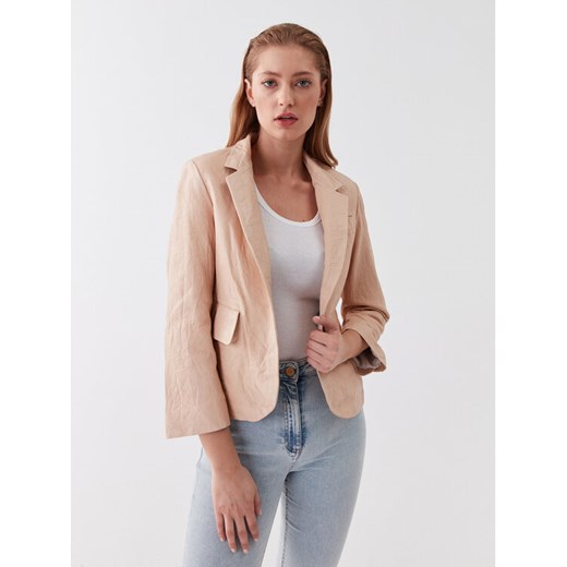 Zadig&Voltaire Kurtka skórzana Verys Cuir Froisse RWBL00002 Beżowy Regular Fit ze sklepu MODIVO w kategorii Kurtki damskie - zdjęcie 182689888