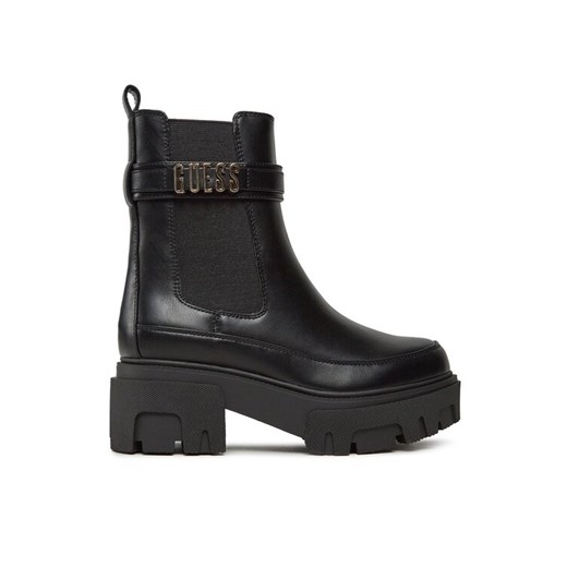 Guess Botki Yelma FL8YEA ELE10 Czarny ze sklepu MODIVO w kategorii Botki - zdjęcie 182689959