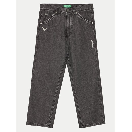 United Colors Of Benetton Jeansy 4DW2CE03G Czarny Straight Fit ze sklepu MODIVO w kategorii Spodnie dziewczęce - zdjęcie 182690008