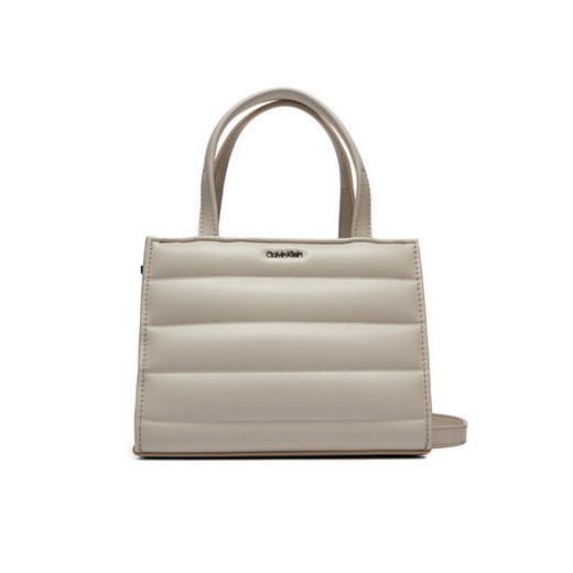 Calvin Klein Torebka Line Quilt Mini Tote K60K612116 Szary ze sklepu MODIVO w kategorii Torebki damskie - zdjęcie 182690076