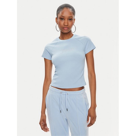 Juicy Couture T-Shirt JCMCT223257 Błękitny Slim Fit ze sklepu MODIVO w kategorii Bluzki damskie - zdjęcie 182690118