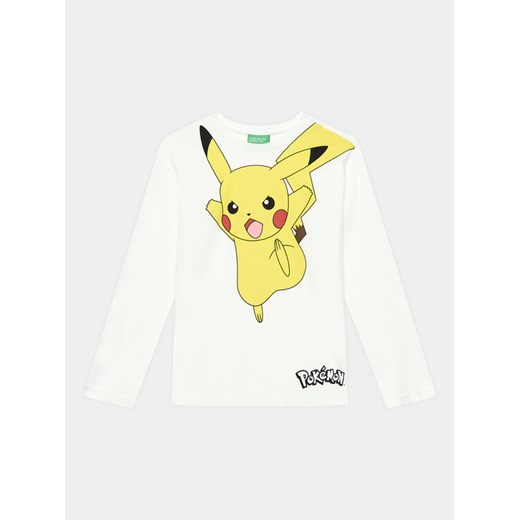 United Colors Of Benetton Bluzka POKEMON 3VR5C10GT Biały Regular Fit ze sklepu MODIVO w kategorii T-shirty chłopięce - zdjęcie 182690159