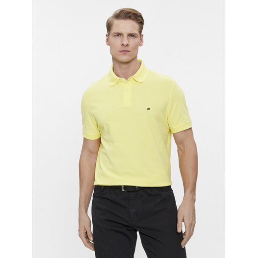 Tommy Hilfiger Polo 1985 MW0MW17770 Żółty Regular Fit ze sklepu MODIVO w kategorii T-shirty męskie - zdjęcie 182690175