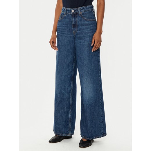 Tommy Hilfiger Jeansy WW0WW43712 Granatowy Wide Leg ze sklepu MODIVO w kategorii Jeansy damskie - zdjęcie 182690176