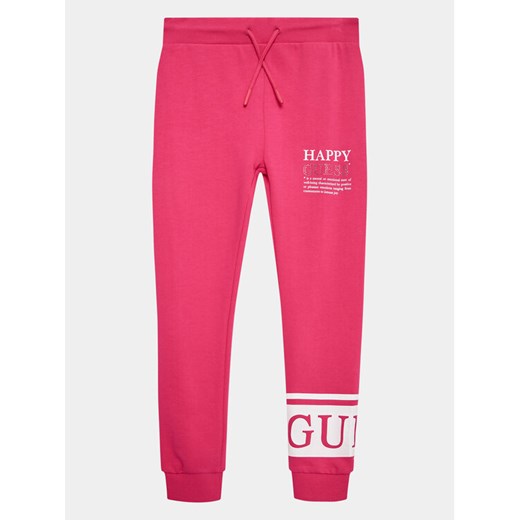 Guess Spodnie dresowe J3YQ11 KA6R4 Różowy Relaxed Fit Guess 14Y MODIVO