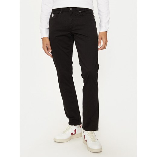 U.S. Polo Assn. Spodnie materiałowe MUP3385 Czarny Slim Fit ze sklepu MODIVO w kategorii Spodnie męskie - zdjęcie 182690218