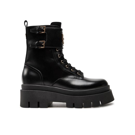 Elisabetta Franchi Trapery SA-01B-46E2-V750 Czarny ze sklepu MODIVO w kategorii Workery damskie - zdjęcie 182690255