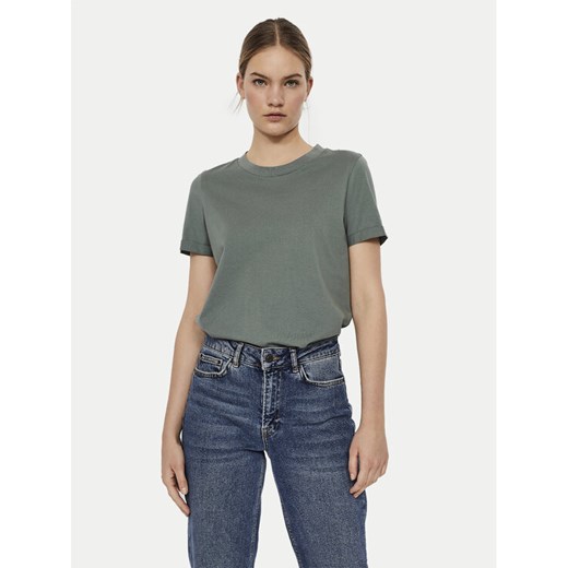 Vero Moda T-Shirt Paula 10243889 Zielony Regular Fit ze sklepu MODIVO w kategorii Bluzki damskie - zdjęcie 182690277