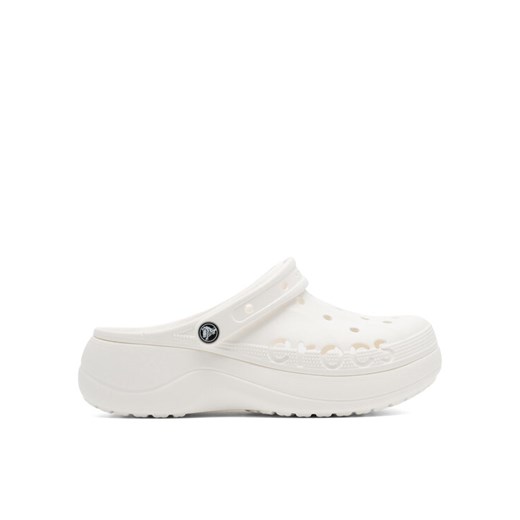 Crocs Klapki BAYA PLATFORM CLOG 208186-100 Biały ze sklepu MODIVO w kategorii Klapki damskie - zdjęcie 182690365