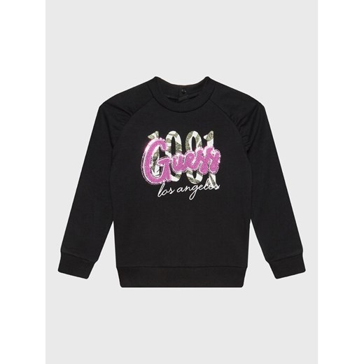 Guess Bluza K3RQ04 KA6V0 Czarny Regular Fit ze sklepu MODIVO w kategorii Bluzy dziewczęce - zdjęcie 182690397