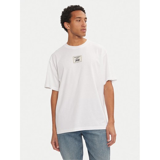Just Cavalli T-Shirt 77OAHE14 Biały Regular Fit ze sklepu MODIVO w kategorii T-shirty męskie - zdjęcie 182690437