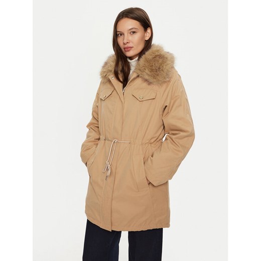Guess Parka Lucie W4BL45 WGK30 Beżowy Regular Fit ze sklepu MODIVO w kategorii Parki damskie - zdjęcie 182690548
