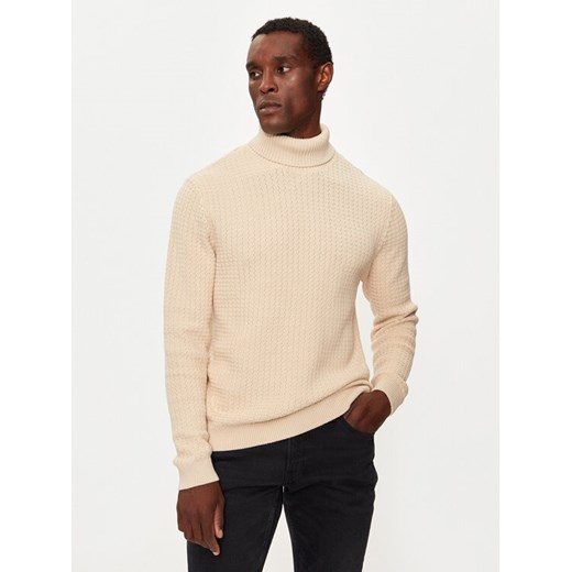 Selected Homme Golf 16094576 Beżowy Regular Fit ze sklepu MODIVO w kategorii Swetry męskie - zdjęcie 182690586