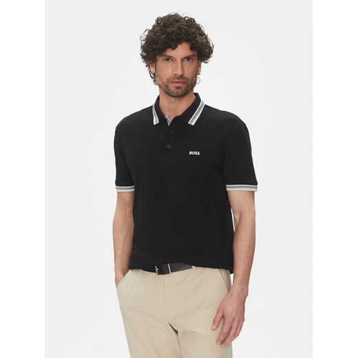 BOSS Polo Paddy 50469055 Czarny Regular Fit ze sklepu MODIVO w kategorii T-shirty męskie - zdjęcie 182690736