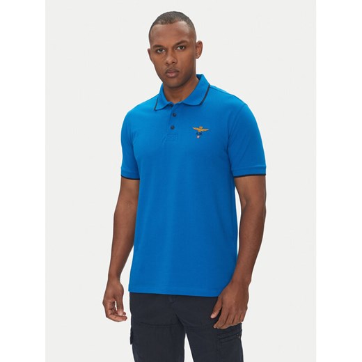 Aeronautica Militare Polo 251PO1308P82 Niebieski Regular Fit ze sklepu MODIVO w kategorii T-shirty męskie - zdjęcie 182690846