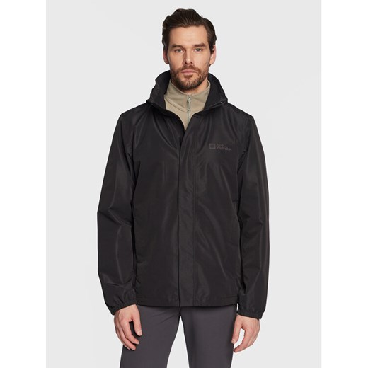 Jack Wolfskin Kurtka przejściowa Stormy Point 1111142 Czarny Regular Fit ze sklepu MODIVO w kategorii Kurtki męskie - zdjęcie 182690898