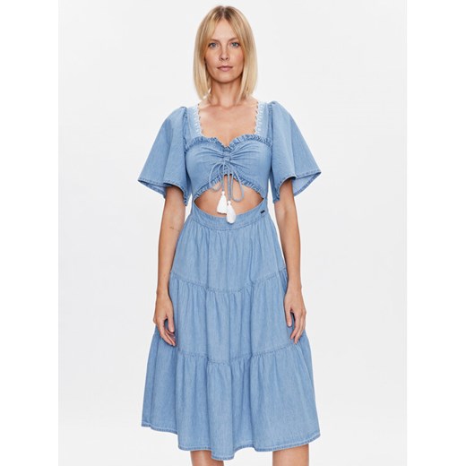 Pepe Jeans Sukienka codzienna Aitana PL953225 Niebieski Regular Fit ze sklepu MODIVO w kategorii Sukienki - zdjęcie 182690939