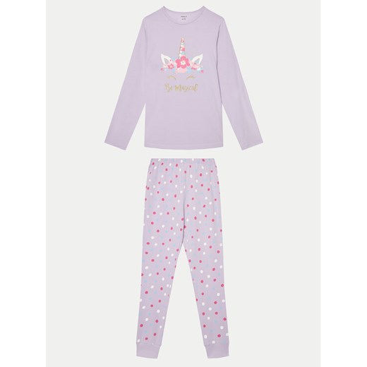 NAME IT Piżama 13232973 Fioletowy Regular Fit ze sklepu MODIVO w kategorii Piżamy dziecięce - zdjęcie 182691007