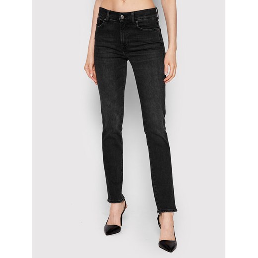 7 For All Mankind Jeansy Roxanne JSWXC320LB Czarny Slim Fit ze sklepu MODIVO w kategorii Jeansy damskie - zdjęcie 182691038