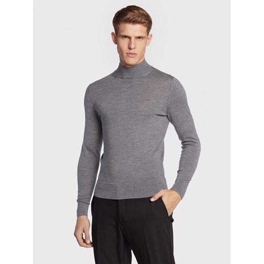 Calvin Klein Golf Superior K10K110424 Szary Regular Fit ze sklepu MODIVO w kategorii Swetry męskie - zdjęcie 182691039
